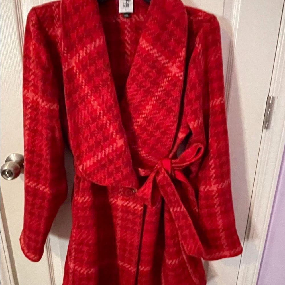 CAbi Red Checkered Evita Coat - Picture 3 of 6